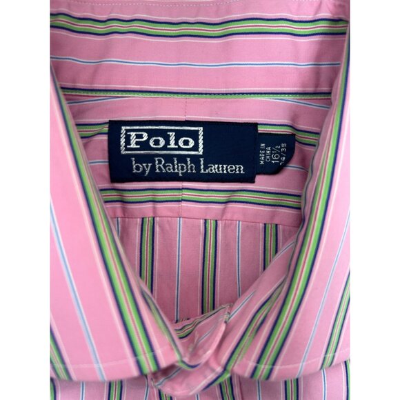 Polo Ralph Lauren Men's Pink Short Sleeve Shirt 16.5 Large - Picture 4 of 5